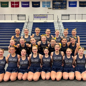 Conjunto de Uniforme de Animadoras para Niñas, Diseño Personalizado, Sublimación, Pedrería Frontal, Spandex, para Competencia Escolar - Product Image 4