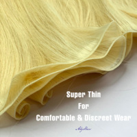 Extensions de cheveux Remy 100% vietnamiens blonds raides, double trame, pour couleurs claires, boucles françaises, ondulations naturelles