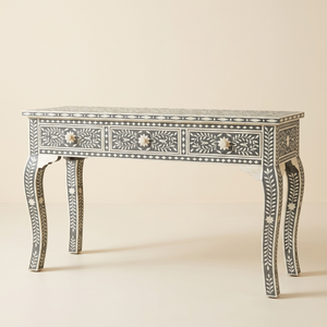Console de rangement en os incrusté, style américain traditionnel, avec tiroirs, pour entrée, couloir ou salon - Product Image 1