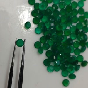 Ónix Verde Natural de 5.5MM, Corte Brillante Redondo, Gema Suelta de la Mejor Calidad para Joyería, Gemas de Red Mountain - Product Image 5