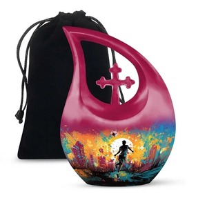 Urne commémorative de haute qualité pour les cendres humaines avec sac en velours gratuit - Product Image 5