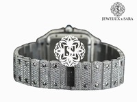 Reloj de Lujo Hip Hop con Diamantes Moissanite de Alta Demanda, Totalmente Cubierto de Piedras, Claridad VVS, Acero Inoxidable, Resistente al Agua, Analógico, Precio de Fábrica