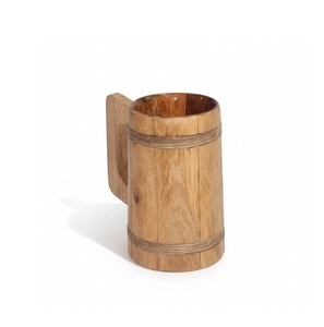Mug en bois massif fait main, tasse à café en bois naturel, finition rustique, vaisselle écologique pour la cuisine et la salle à manger - Product Image 2