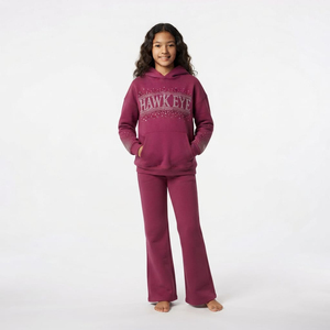 Conjunto de Sudadera con Pedrería y Pantalones Acampanados para Niñas, Ropa Deportiva de Dos Piezas, Estilo Urbano, Personalizada, Venta al Por Mayor - Product Image 6