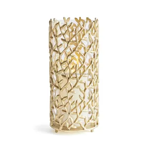 Porte-bougie rond minimaliste, style scandinave chic, métal doré, fait main, décoration de Noël et de mariage, Zahid Exports - Product Image 3