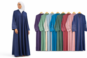Handcrafted Very Beautiful Dubai <b>Abaya</b> Design with Beads Katdana Work and Best Quality Zoom Nida Fabric designed for 2026 Eid - Product Image 6
