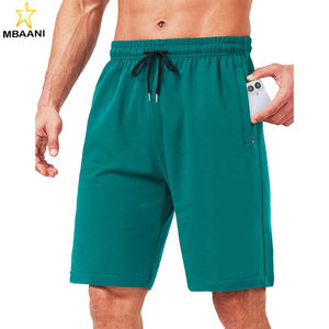 Shorts en coton pour hommes, shorts de sport pour hommes, pour la détente, la gym, le yoga, l'entraînement, avec poches zippées - Product Image 1