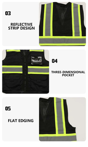 เสื้อกั๊กสะท้อนแสงแบบกันลม กันน้ำ ระบายอากาศได้ดี ผ้าตาข่าย สะท้อนแสง ป้องกันรังสียูวี สำหรับงานกลางแจ้ง - Product Image 6
