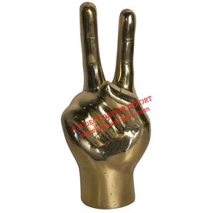 Sculpture de poing de solidarité en aluminium Décoration de table Sculpture à la main en métal pour objets de salon Sculpture abstraite - Product Image 4