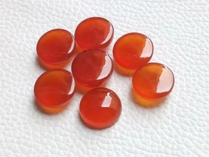 Forma redonda de ónix rojo Natural, cabujón con parte posterior plana de 12mm, piedra preciosa adecuada para anillos, collar, fabricación de joyas DIY - Product Image 2