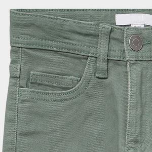 Pantalon en coton slim fit pour garçons, gris foncé, décontracté, avec fermeture éclair et passants de ceinture, pantalon de tous les jours, coupe confortable - Product Image 2