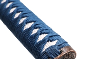 Épée Katana Bleu Or 102 cm en Acier Carbone de Haute Qualité, Lame de Samouraï Japonaise avec Fourreau - Product Image 6