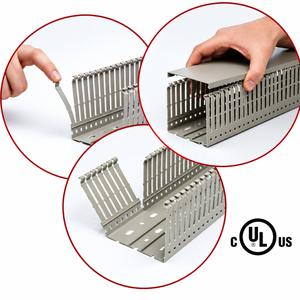 Goulotte de câblage en PVC à fentes OnElecs, sans halogène, résistante à la chaleur, pour le câblage des panneaux électriques et la gestion des câbles industriels - Product Image 6