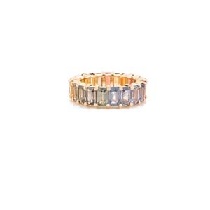 18K Solid White <b>Gold</b> <b>Opal</b> Constellation Wedding <b>Ring</b> for Women - Product Image 5