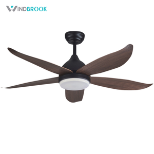 Ventilateur de plafond moderne en bois grainé de 48 pouces avec lumière LED, 5 pales, moteur DC et télécommande pour salon et chambre à coucher - Vente en gros usine - Product Image 3