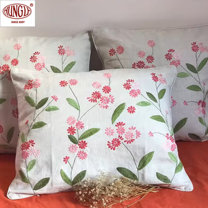Wholesale Multi-colors Modern Floral Animal Embroidery 100% Cotton Cushion for <b>Home</b> Decoration and Interior Design - Product Image 4