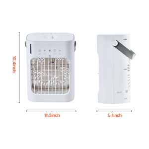 Enfriador de Aire Evaporativo Portátil 4 en 1, Temporizador Inteligente, 3 Velocidades, Mini Aire Acondicionado, Tanque de Agua de 700 ml, 0.7H, Público Objetivo: Todos - Product Image 3