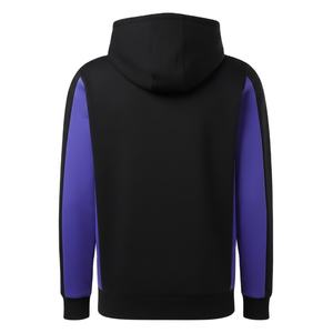 Sudadera con Capucha de Forro Polar en Color Negro y Morado, Sudadera con Capucha de Manga Larga para Uso Casual - Product Image 3