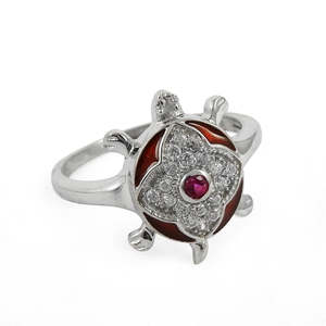 925 Sterling Silver Tortoise <b>Ring</b> Wholesale Bohemian Jewelry In 925 Sterling Silver Trending White <b>CZ</b> & Inlay Cocktail <b>Rings</b> - Product Image 4