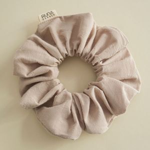 Minimalist Beige 100% Cotton Scrunchie Solid Color Soft Eco-Friendly Thick Elastic <b>Hair</b> Tie High-Quality <b>Hair</b> <b>Accessories</b> - Product Image 1