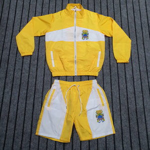 Conjunto de Dos Piezas de Chaqueta y Pantalones Cortos Deportivos de Nailon para Hombre, Impermeables y Resistentes al Viento, Ligeros, Transpirables, con Cierre, para Verano - Product Image 5