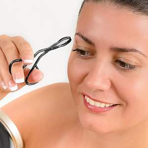 Pinzas de cejas de acero inoxidable de la mejor calidad con mango en forma de tijera para depilar el vello facial de las mujeres - Product Image 3