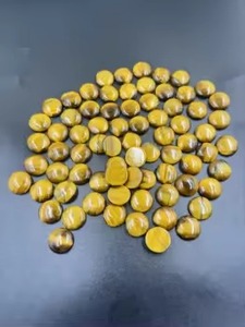 พลอยตาเสือทรงกลมขนาด 20 มม. สีเหลืองธรรมชาติ คุณภาพสูง ผิวเรียบ สำหรับทำเครื่องประดับ ขายส่ง - Product Image 2