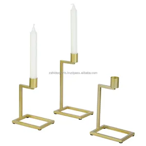 Porte-bougie en bois naturel fait main, design moderne, décoration de Noël et de mariage par Zahid Exports - Product Image 4