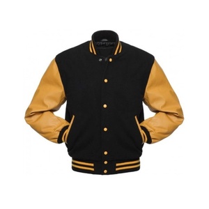 Veste de baseball universitaire de haute qualité, fabrication sur mesure, broderie personnalisée, veste varsity pour homme avec manches en cuir - Product Image 3