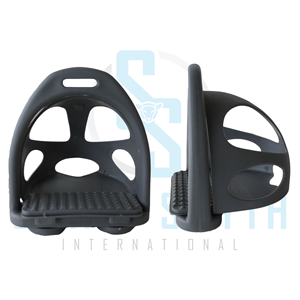 Étriers d'équitation de sécurité haut de gamme avec cage de pied fermée, en fer, pour l'entraînement en stalle et la pratique à l'extérieur - Product Image 2