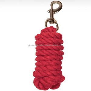 Custom Made Multicolor Comfortable Cotton Horse Lead Rope with Nickel or Brass Variant <b>Snap</b> <b>Hook</b> - Product Image 3