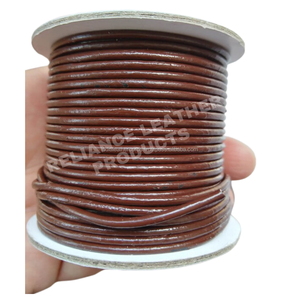 2mm Medium Brown Round Leather <b>Cord</b> India Manufacturer Supply Wholesale Export - Product Image 2