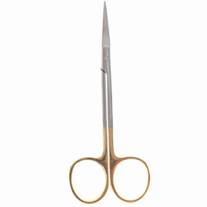 Juego de Tijeras Quirúrgicas Rectas Profesionales de 115 mm, Instrumento de Acero Inoxidable de la Mejor Calidad con Recubrimiento Dorado Parcial para Quirófano - Product Image 1