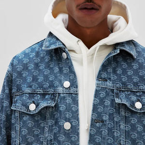 Veste en jean vintage de haute qualité personnalisée, en coton délavé avec décoration boutonnée, pour l'hiver, veste en jean pour homme - Product Image 2