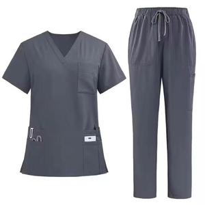 2025 Factory Women's <b>Nursing</b> <b>Scrubs</b> Uniform Set Comfortable Knitted Top & Pants with Unique Print Hospital Medical Staff Dress - Product Image 5