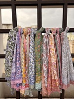 Sarung Pantai Katun Cetak Tangan, Pareo Besar, Selendang Pantai, Kain Lembut, Syal Fashion, Sarung Pantai