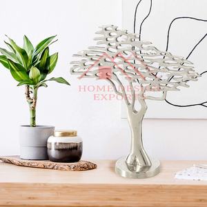Sculpture d'arbre de table finie en nickel et argent pour dessus de table best-seller - Product Image 2