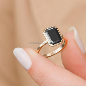 Joyería fina de oro rosa de 14K para mujer, anillo de compromiso de diamante Natural apilable VVS Clarity, Material de 18K, IGI Vintage para fiestas - Product Image 4