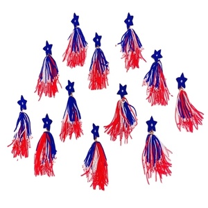 Boucles d'oreilles pendantes personnalisables en perles de rocaille pour femmes, idéales pour les occasions de mariage - Bijoux artisanaux en gros pour le 4 juillet - Product Image 1