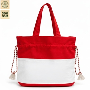 กระเป๋าเครื่องสำอางผ้าแคนวาสคอตตอน 300 GSM ขนาด 35x28x11 ซม. รับทำโลโก้ตามสั่ง ขายส่ง OEM แบรนด์ส่วนตัว รุ่น SNC85 - Product Image 4