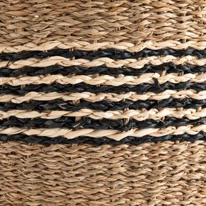 Panier rond rustique tressé en jonc de mer tendance, organisateur de maison durable pour le rangement du linge, couleur et taille personnalisables - Product Image 4