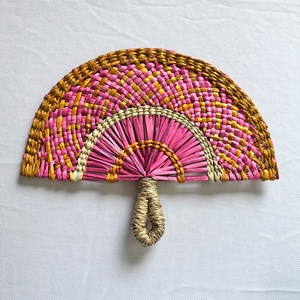 Handmade Seagrass Hand Fan Wall <b>Decor</b> <b>Boho</b> Style Woven Fan Natural Fiber Home Decoration for Living Room Bedroom - Product Image 1