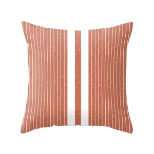 Housse de coussin carrée rayée jaune avec bordure à volants, décoration d'intérieur, taie d'oreiller - Product Image 4
