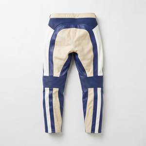 Pantalon de moto en cuir professionnel avec taille boutonnée, pantalon de moto en cuir de qualité supérieure pour motard, pantalon de course en cuir haut de gamme - Product Image 2