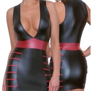 Robe Courte Noire pour Femme, Extensible, Moulante, pour Soirée, Club, Sans Manches, Tenue de Nuit, Élégante, Mode, avec Design Moderne - Product Image 5