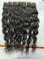 Extensions de cheveux humains naturels indiens birmans bruts non traités, qualité Remy 12A, cuticules alignées, doux, double trame, ondulés