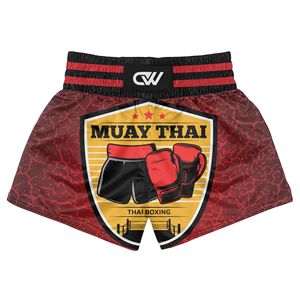 Conjunto de Entrenamiento de Muay Thai de Manga Corta, Personalizado con Logotipo y Diseño Sublimados, Elástico, de Secado Rápido, 100% Poliéster, OEM/ODM - Product Image 3