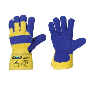 Guantes de Trabajo Resistentes de Cuero Vacuno para Trabajadores Profesionales, Construcción, Elevación y Manipulación de Materiales - Product Image 1