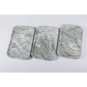 Premium Rectangle Natural Marble Serving Tray Traditional Gold Plated <b>Decorative</b> <b>Tea</b> Coffee Snack Kitchen Dining <b>Party</b> Low Rate - Product Image 1