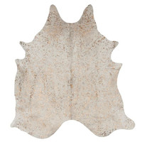 Metallic Genuine Cowhide Leather Rug Handmade Hair On Fur Carpet for Home And Office Decor